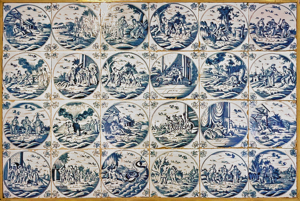 Bijbelse voorstellingen in cirkel, ca 1770